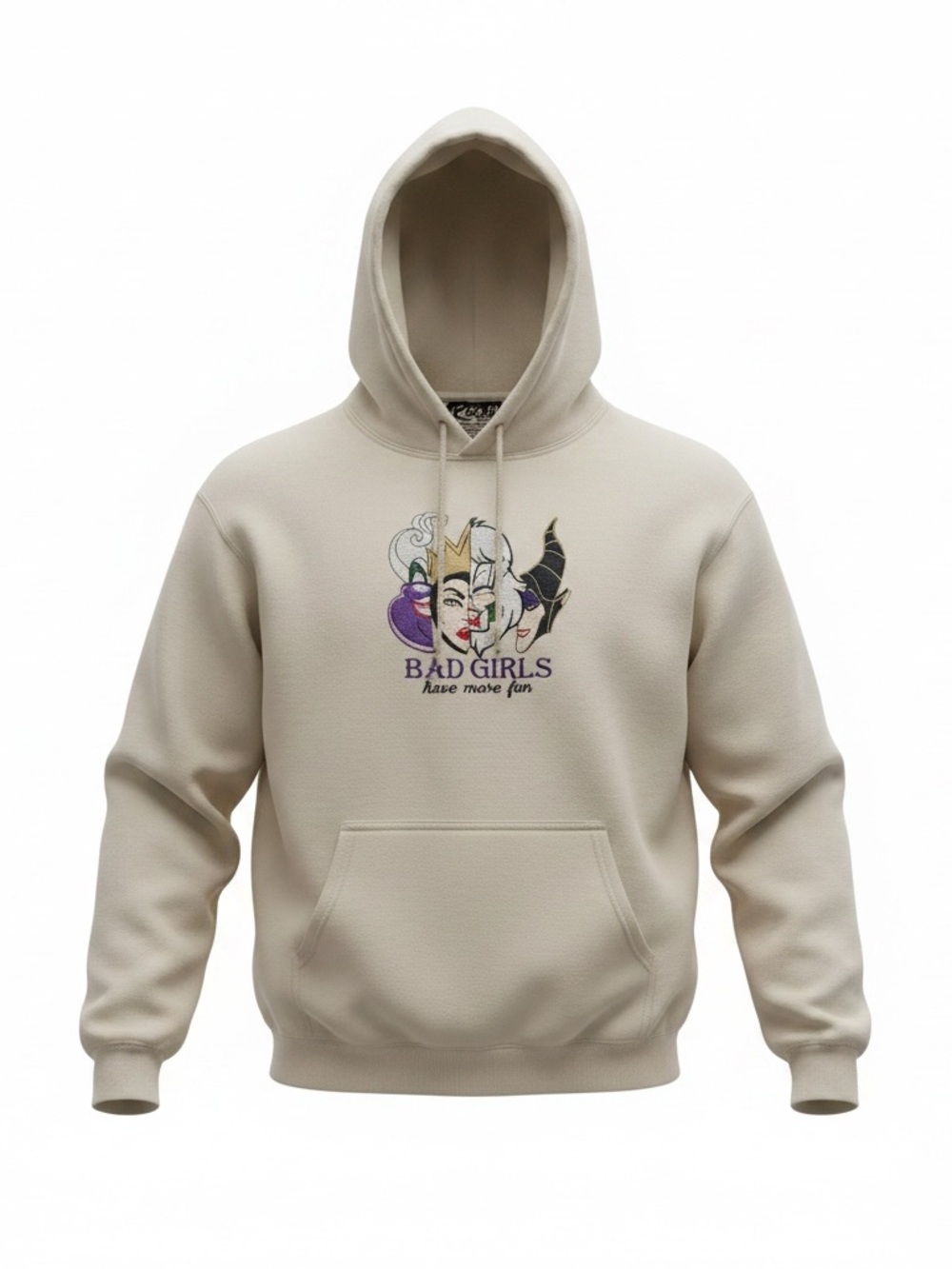 Bad Girls Disney Villains Embroidered Hooded Sweatshirt - Large
